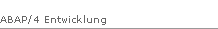 ABAP/4 Entwicklung